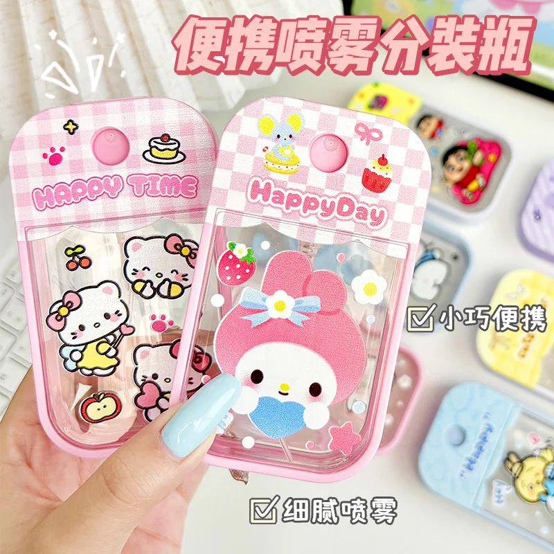 

Hello Kitty Travel Perfume Bottle Sanrio My Melody Alcohol Bottle Kawaii Cartoon Kuromi Cinnamoroll Portable Press Bottles Gifts