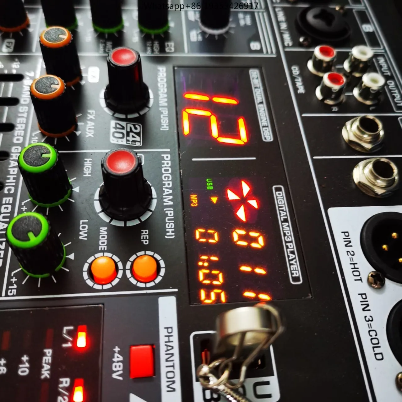 New Mixer 8-Channel with 500W Power Amplifier, Suitable for Performance Projects, Suitable for Wireless Microphone