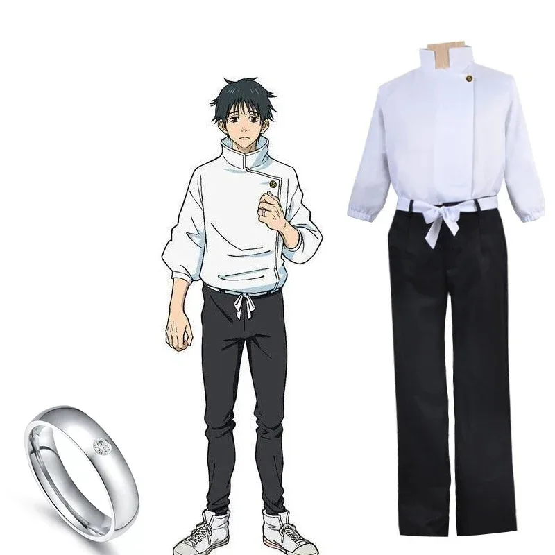 

Anime Yuta Okkotsu Cosplay Costume Jujutsu Kaisen Cosplay Uniforms Rings Tops Pants Belt Halloween Party Men Women
