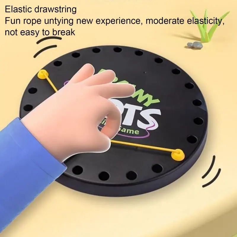 Rope Puzzle Game Colorful Lacing Toys Board Game Fun Travel Game Twisted Tangler Rope Sorting Puzzle Strategy Games for Kids