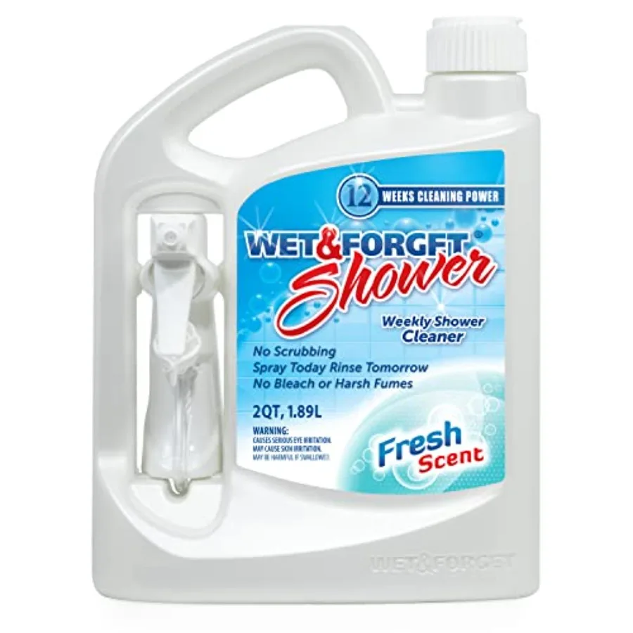 

Shower Cleaner Spray Multi-Surface Weekly Application Requires No Scrubbing, Bleach-Free Formula, Ready to Use, Scent, 3 Months