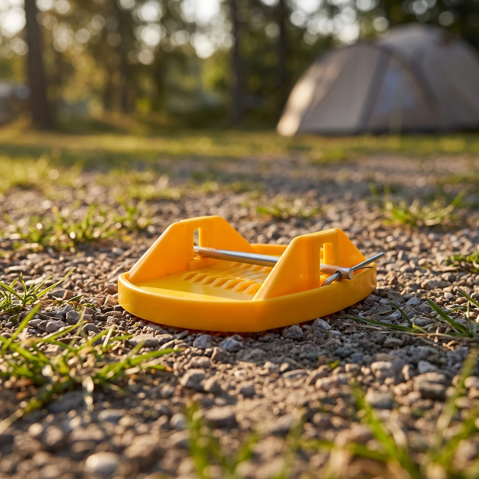 4 Pieces Stabilizing Jack Pads with Pins Stable Caravan Jack Pads Hardware Heavy-Duty Long-Lasting for Campsites, Roadside Halts