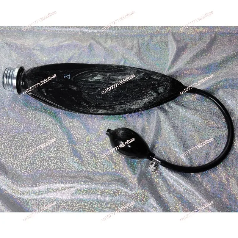 Latex inflatable breathing bag sac, choking breath restriction, control latex gas mask accessories latex mask