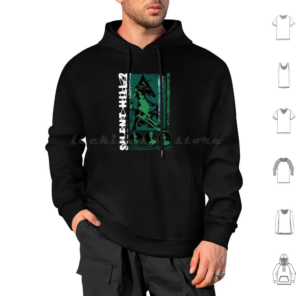 Pyramid Head Hoodies Long Sleeve Silent Hill Game Gamer Gaming Hill Horror James Japan Japanese Pyramid Head Retro