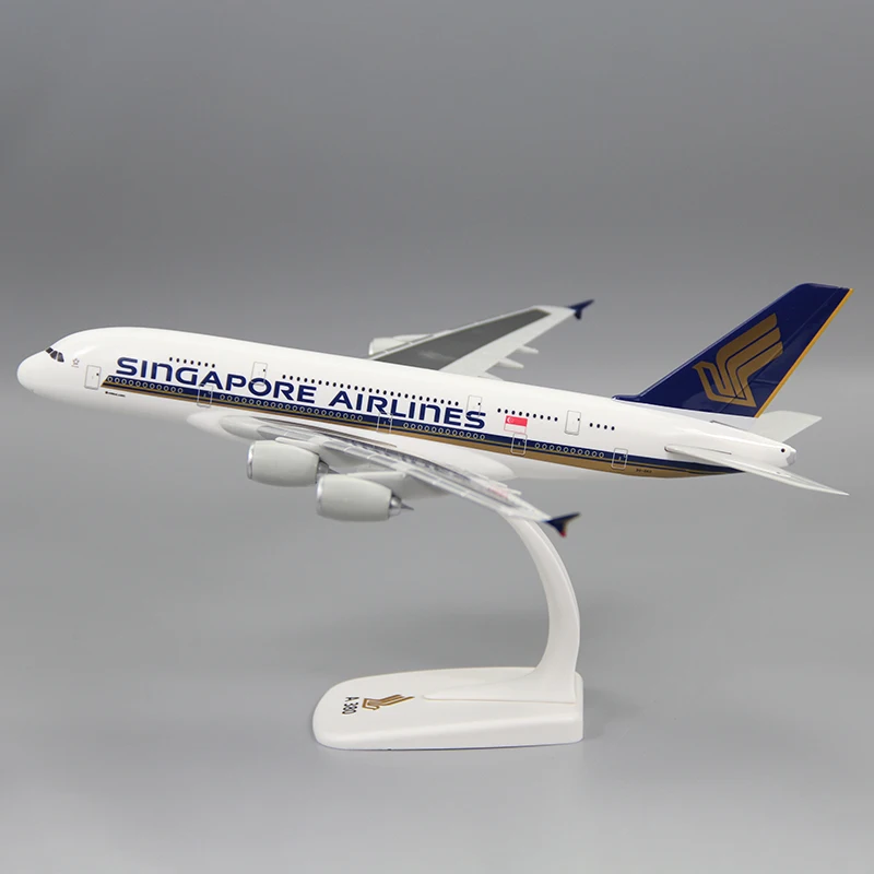 1/250 Scale A380 Singapore Airline Aircraft Plastic ABS Assembly Plane Model Airplanes Model Toy For Collection-NEW LIVERY