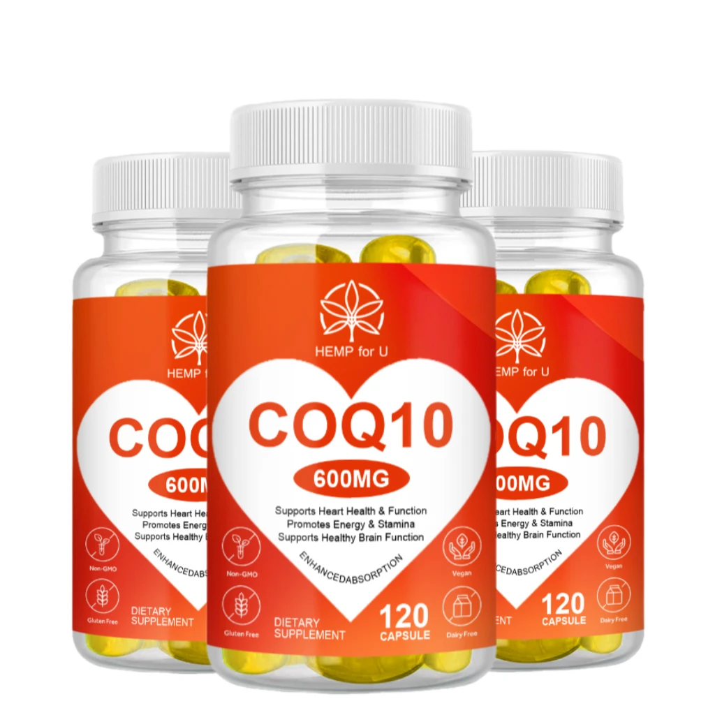 

Free Shipping Super High Absorption Coenzyme Q10 Capsule COQ10 for Heart and Blood Vessel Cardiovascular Health for Old Man