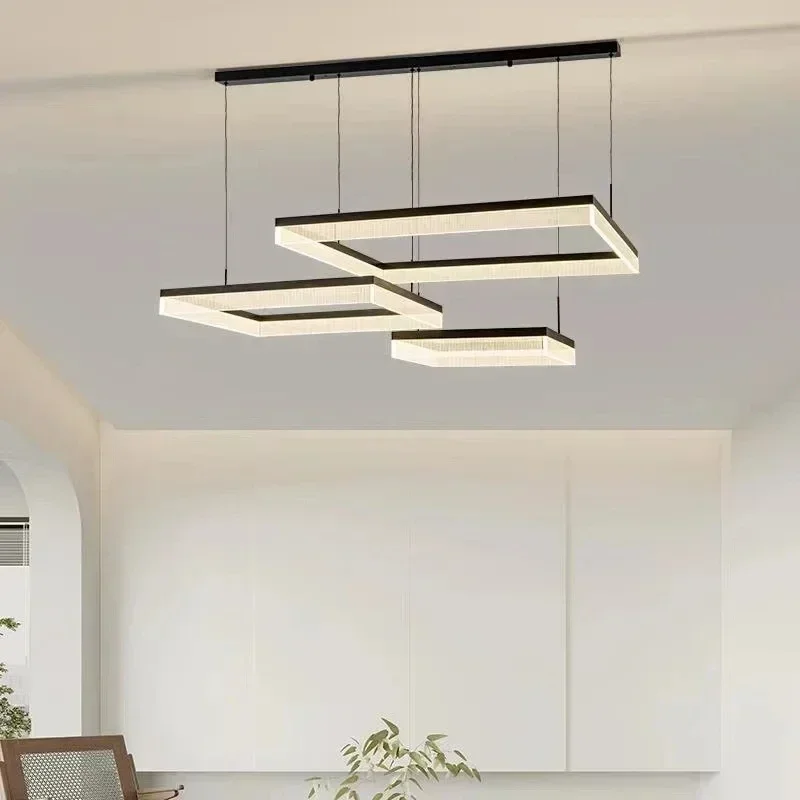 Modern living room pendant lights New high-end living room wrought iron chandelier atmosphere Nordic