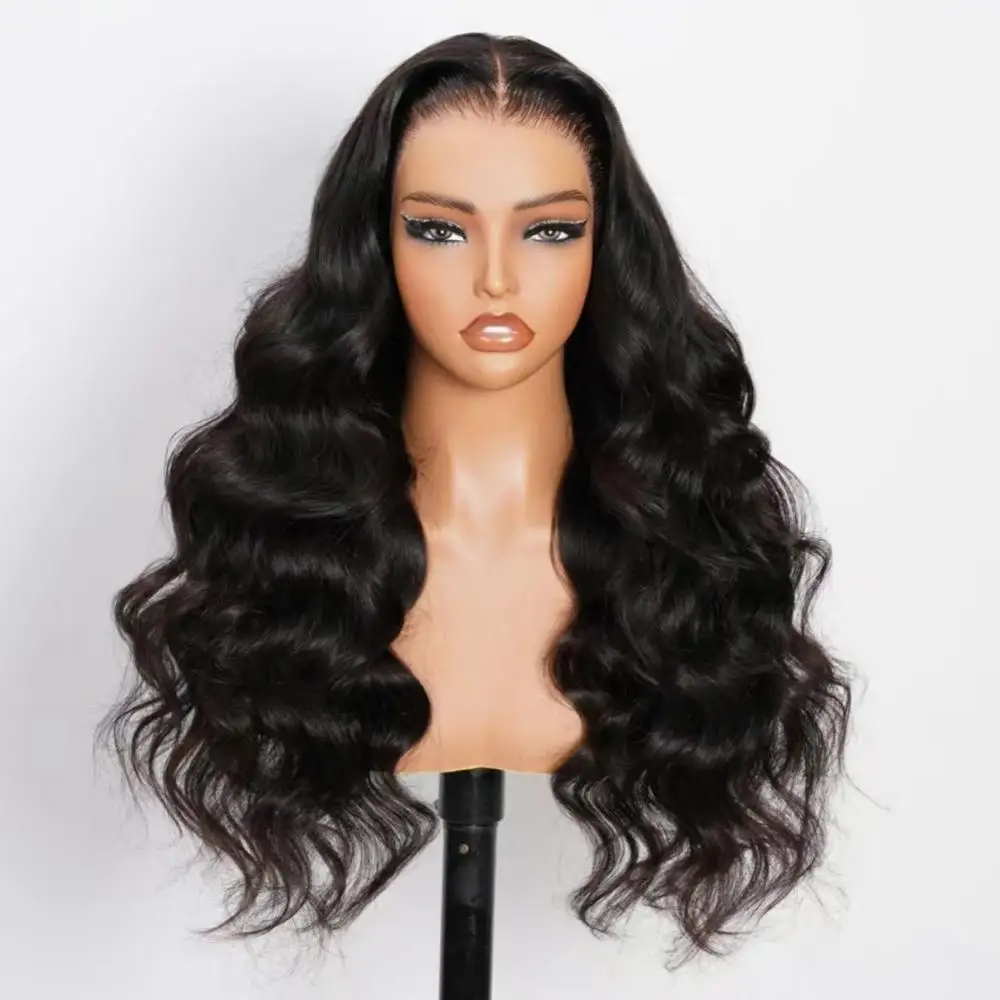 Raw Vietnamese Hair 13x4 5x5 Drawstring Wear Go Glueless Wig Pre-Cut HD Lace Wig Body Wave Pre Bleached Knots 250% Density