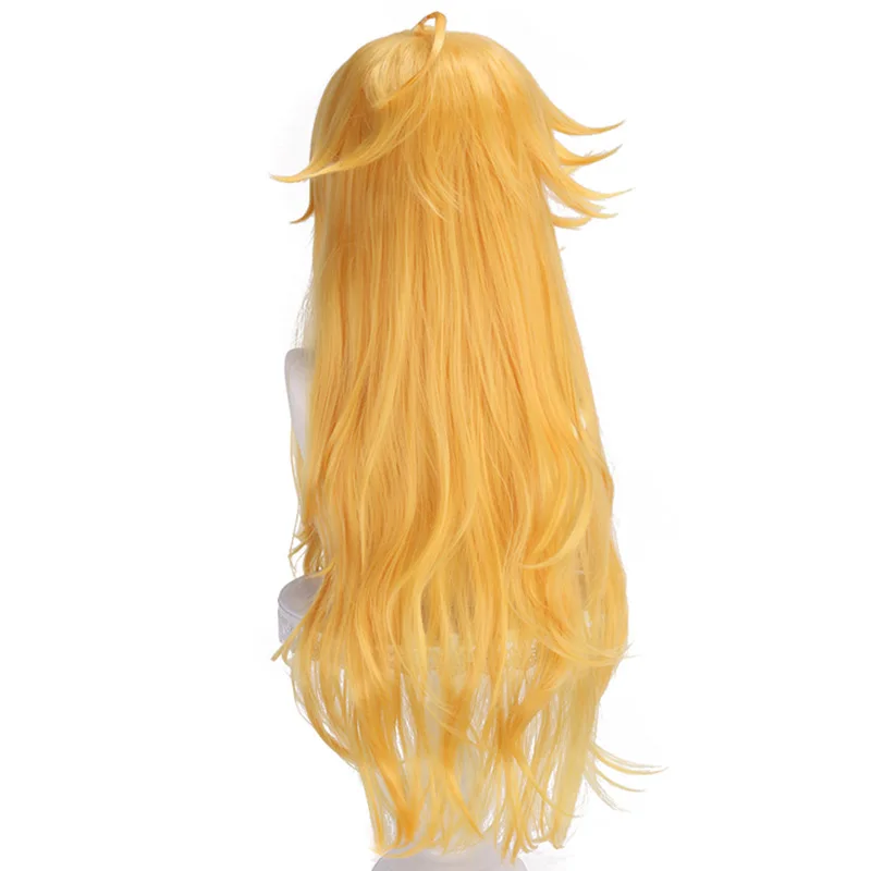 اللباس الداخلي الفوضى شعر مستعار تأثيري أنيمي اللباس الداخلي والتخزين مع Garterbelt الذهب طويل مقاومة للحرارة الشعر حزب لعب الأدوار الباروكات