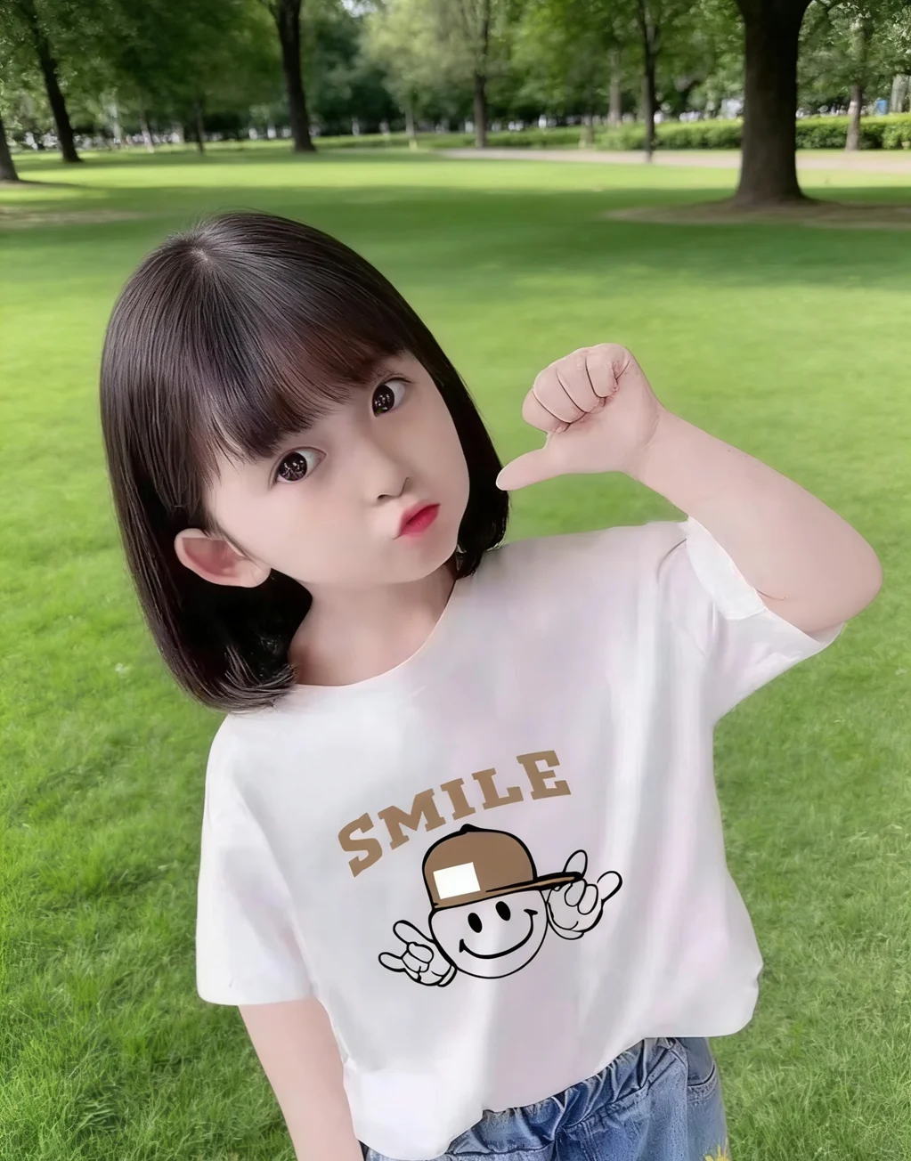 

2026 хлопковая футболка для девочек Y2K, винтажная уличная одежда, летний свободный топ с короткими рукавами, детская повседневная футболка