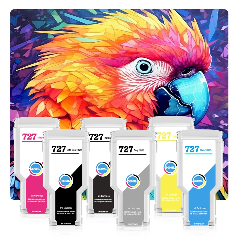 HW.FOREVER For HP 727 300ML Compatible Ink Cartridge For HP DesignJet T920 T1500 T2500 T930 T1530 T2530 Printer Ink Cartridges