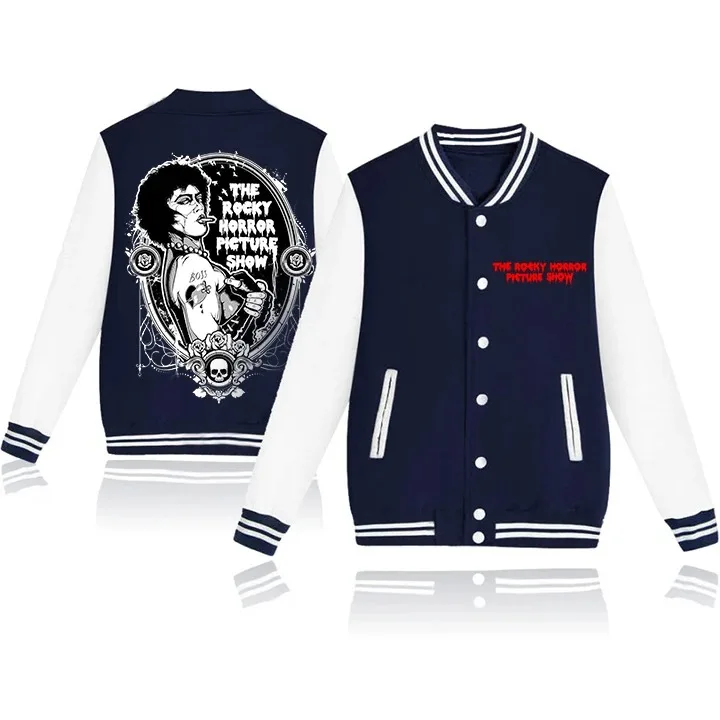 The Rocky Horror Picture Show Print Baseball Jacket Button Jacket