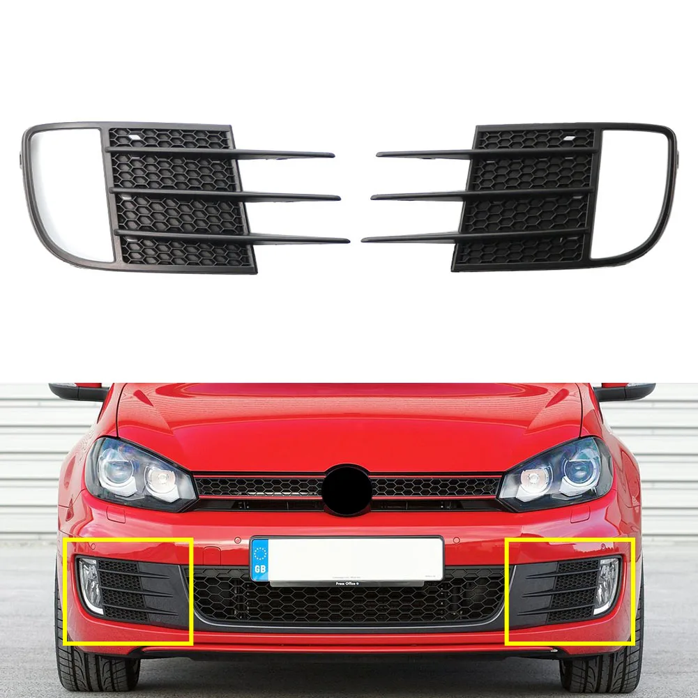 Car Front Light Fog Cover Lamp Hood Trim For VW Golf 6 MK6 GTI GTD 2008 2009 2010 2011 2012 2013 5K0853665C 5K0853666C