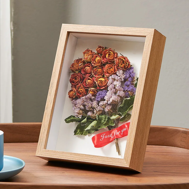 3D Hollow Deep Shadow Box Frame Thickened DIY Dried Flower Specimen Display Stand A4 Clay Painting Mounting Photo Frame