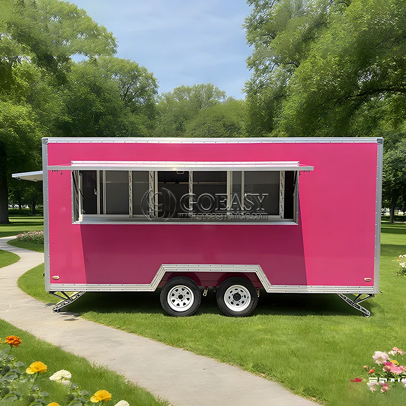 Street Vendor Cart Food Trailer Mobile Fast Food Truck Ice Cream Van Custom Design