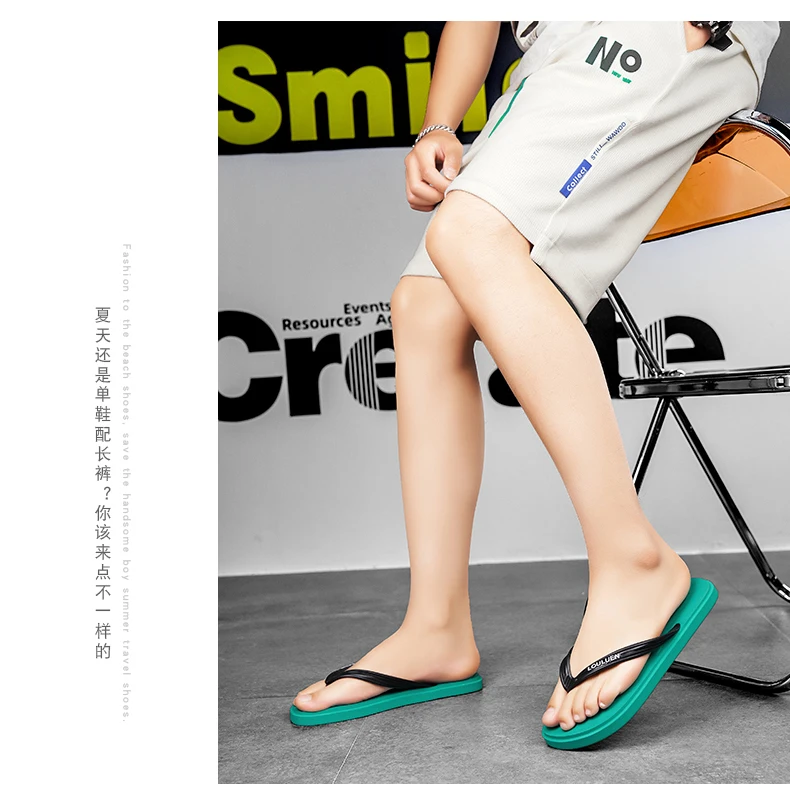 New Summer Men's Flip Flops Breathable Non-slip Beach Slippers Sandals Home Slides Indoor and Outdoor Walks Colorful Flip Flops