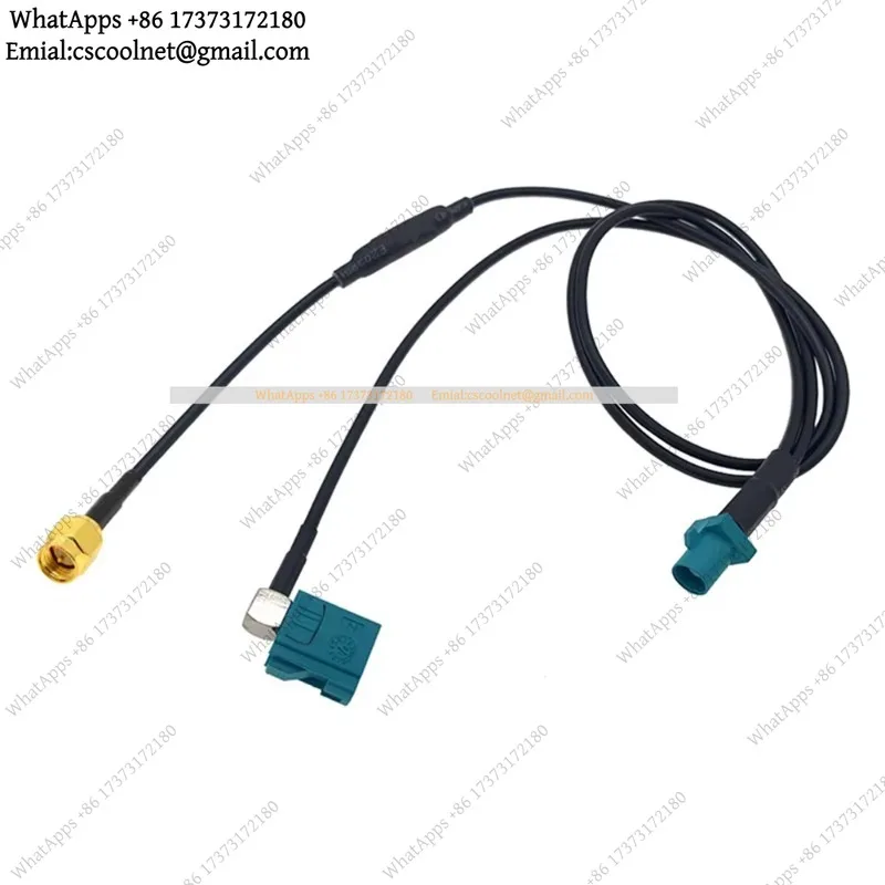 0.5M Z Male to Z Female/SMA/SMA 90° Right Angle Y Type Splitter Cable RG174 Pigtail Car GPS Extension Cord Radio Connect Wire