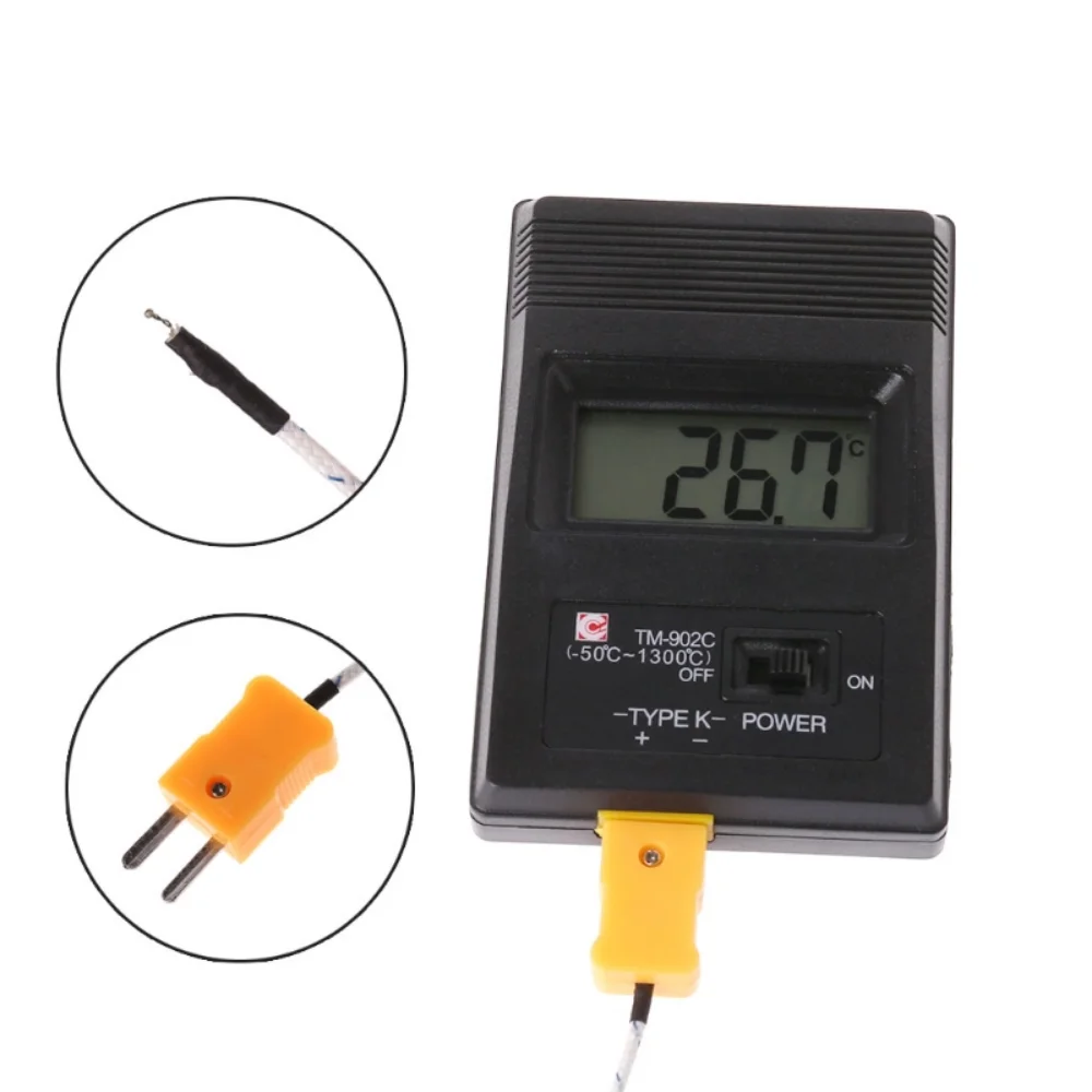 TM-902C Portable Convenient Temperature Meter K Type LCD Digital Thermo meter Thermocouple Probe 1300 TOP quality