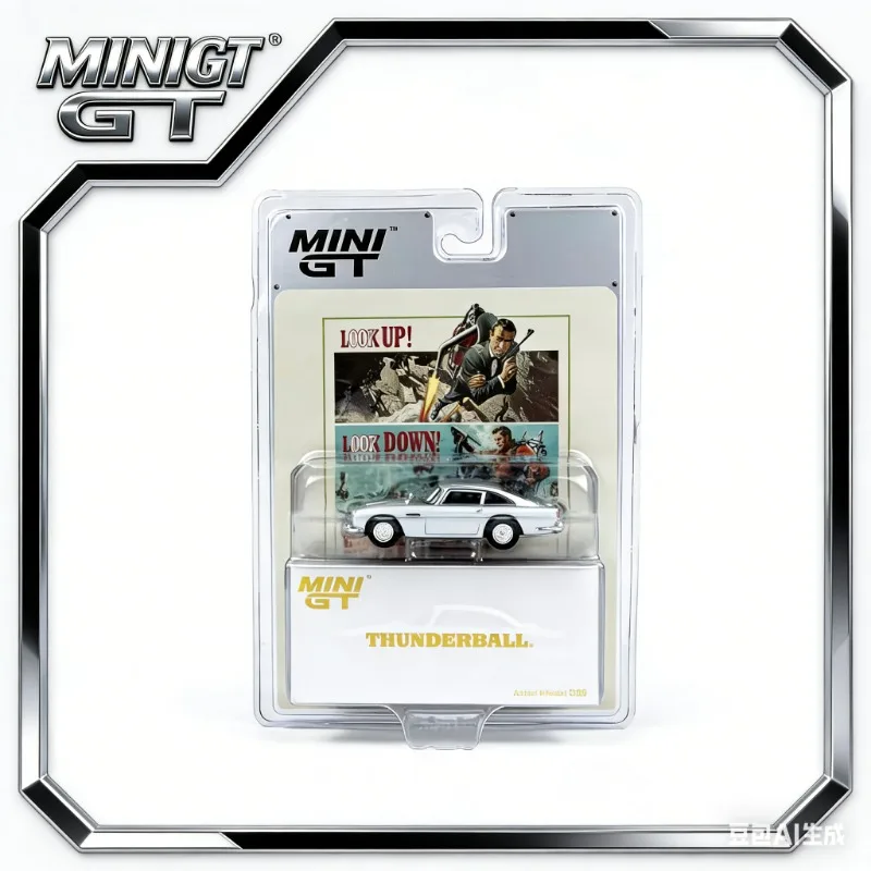

Миниатюрная модель автомобиля MINIGT 1:64 Aston Martin DB5 007 Goldfinger Thunderball из литого сплава - Коллекционный предмет для взрослых - Маленькая масштабная игрушка для мальчиков