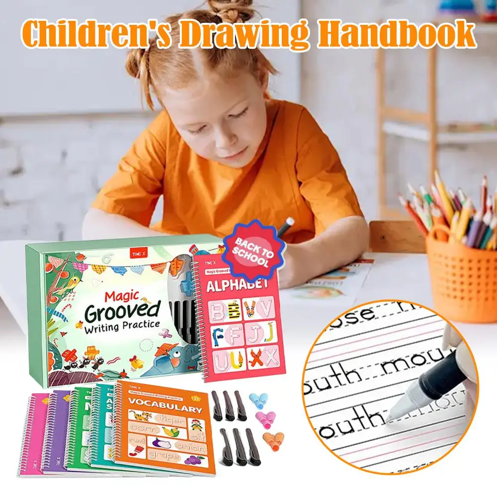 

Новая многоразовая обучающая математика, английская 3D книга для каллиграфии, тетрадь для рисования, цифры, образование для детей, игрушка для практики письма, подарки