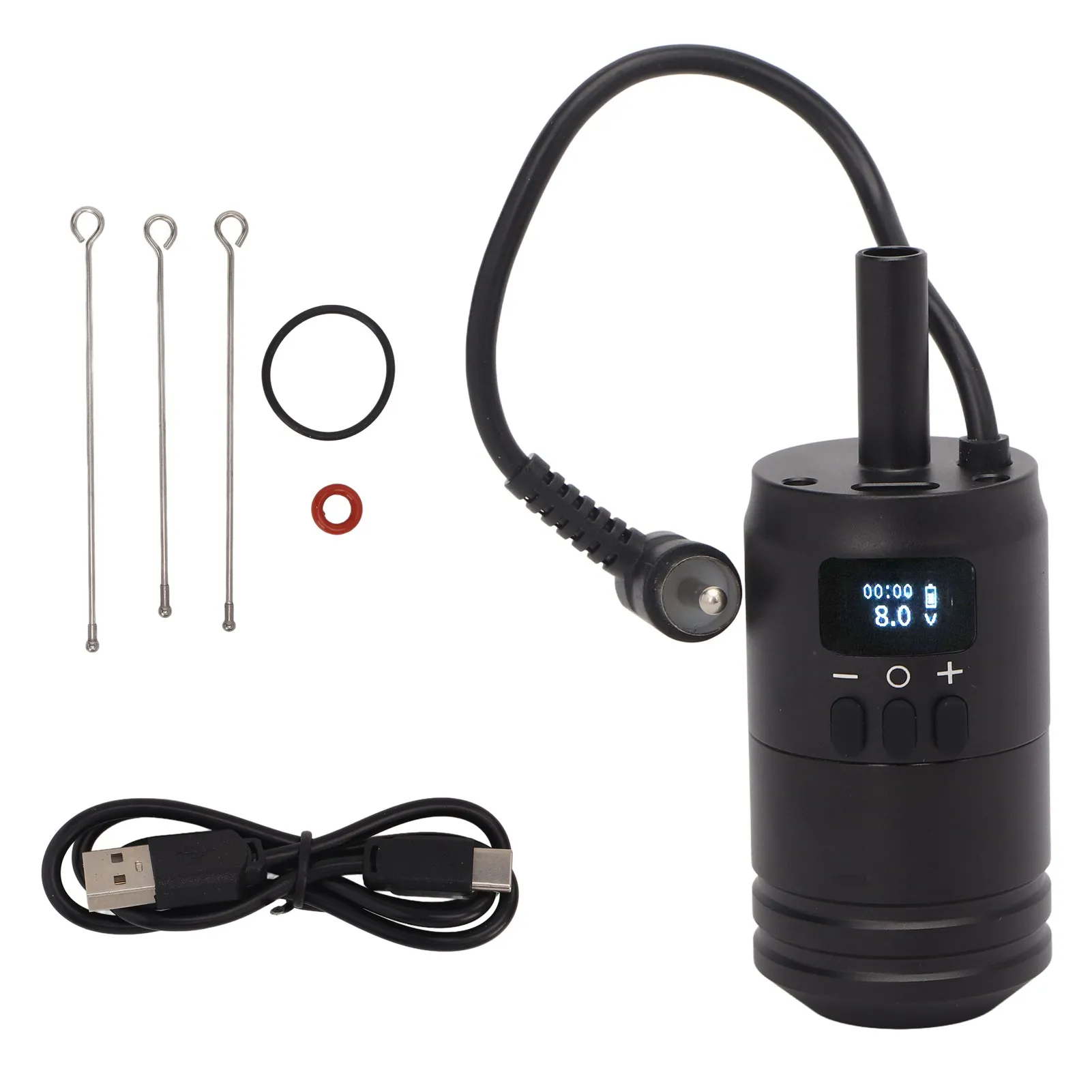 

Cartridge Tattoo Handle Kit 2 In 1 Tattoo Cartridge Grips Kit Interface Portable Wireless Tattoo Power Supply Kit 1600mAh