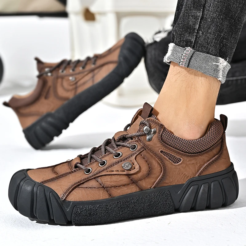 

Men's outdoor shoes High quality handmade comfortable style Walking or traveling Hot selling fashion shoes trendy Young New