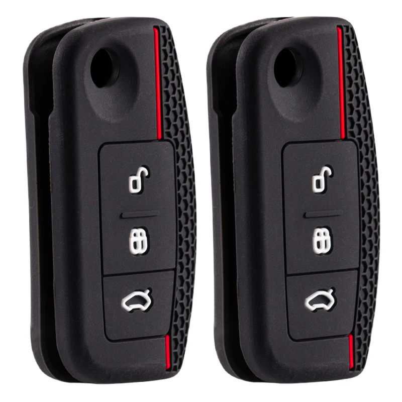 Capa de silicone para chave de carro, porta-chaves para ford focus mk2 c max S-MAX ecosport fusion fiesta mk7 cowgar mondeo 2 mustang mach