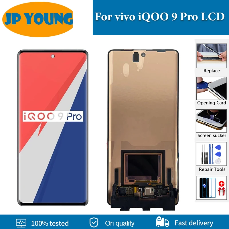 

Original AMOLED For vivo iQOO 9 Pro LCD Display Touch Screen Digitizer Assembly Replacement For V2172A I2022 LCD Screen