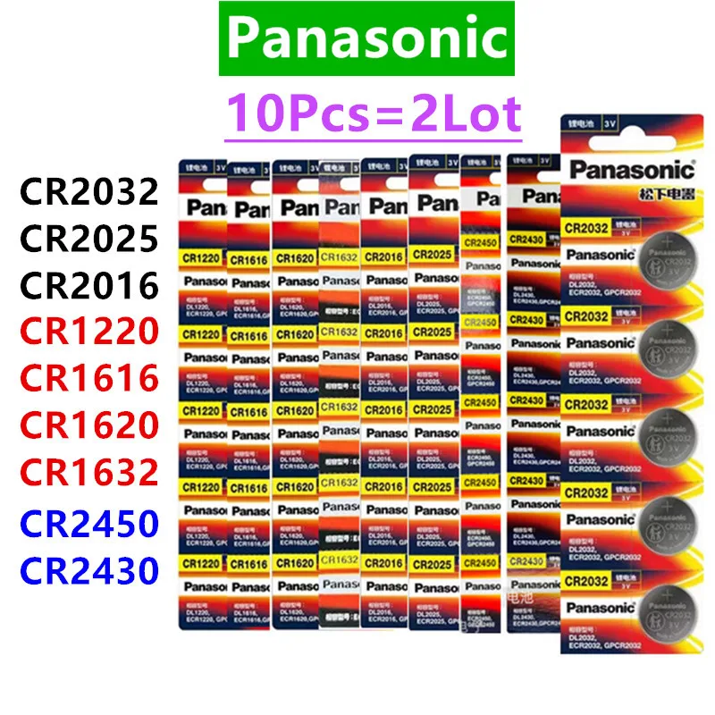 10-50Pcs Original Panasonic CR2032 CR2025 CR2016 CR1632 CR1616 CR1620 CR2450 CR2430 Lithium Battery CR1220 Batteria CR 2032