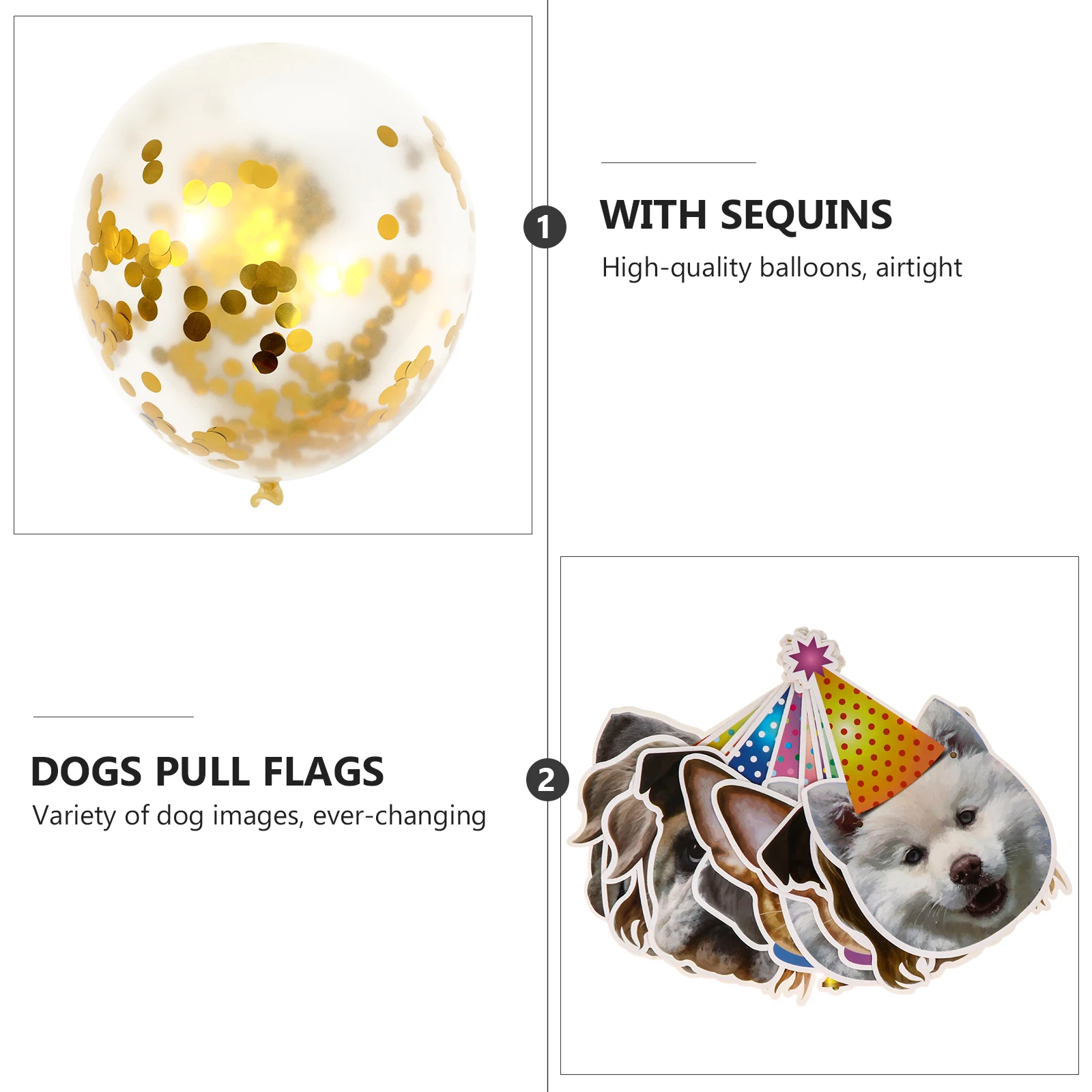 

Dog Birthday Decor Reusable Flags Pet Photo Props Cartoon Puppy Balloon Party Supplies Dog Footprint Balloons