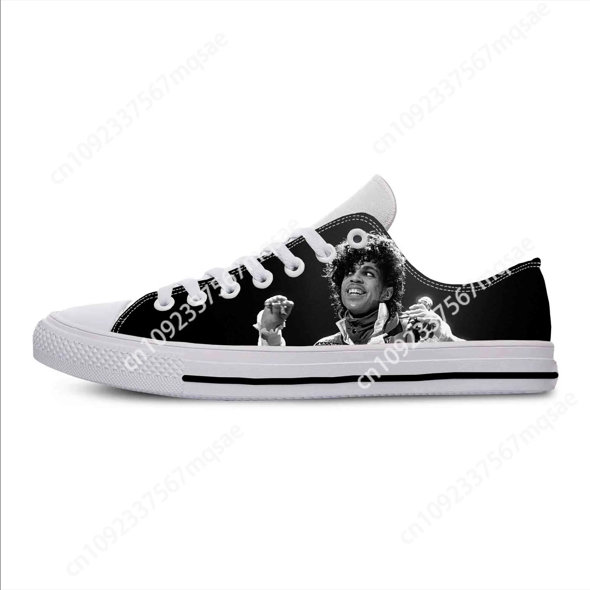 Hot Summer Music Singer Prince Rogers Nelson Purple Rain Casual Cloth Shoes Breathable Mens Womens Sneakers Low Top Board Shoe