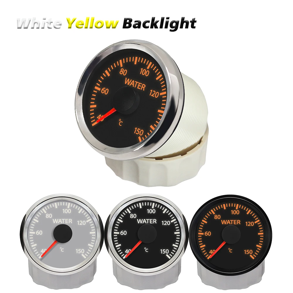 Universal 52mm Programmable 40-150℃ Water Temp Gauge WiFi Gauge Compatible with All Types or Ranges Ohm Signal Sensor DC 9-32VDC