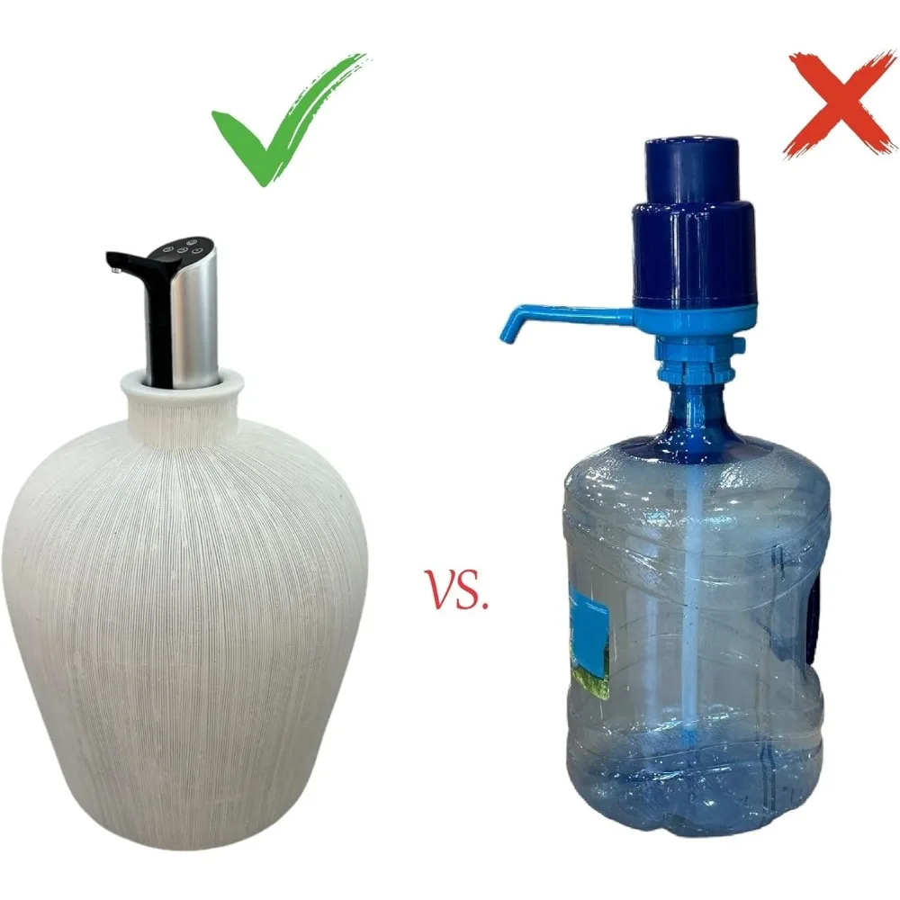 غطاء إبريق متوافق مع مضخة المياه الكهربائية البيضاء - يعمل بمنفذ USB، بدون مضخة، غطاء ديكور يدوم طويلاً