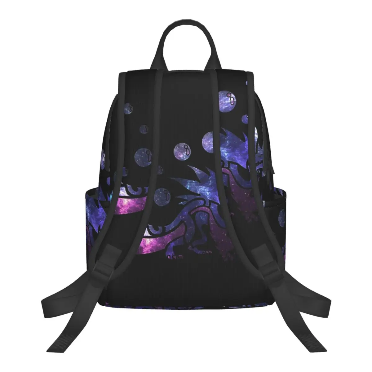 Monster Hunter World - Mizutsune (Galaxy Design) Student Backpack School Bag Hiking Travel Daypack for Boys Girls Bookbag