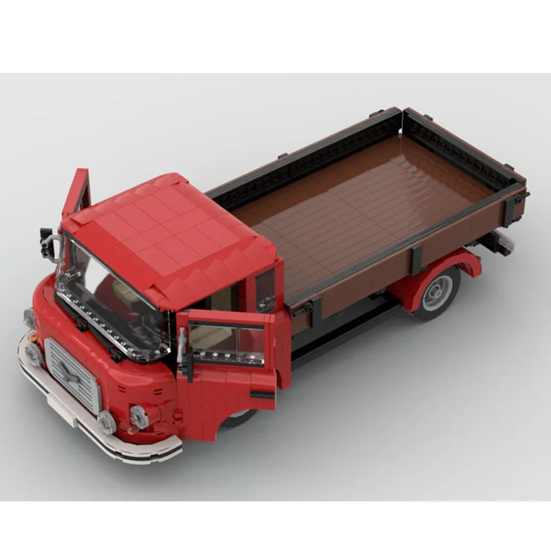 MOC-235212 Camión de transporte de carga clásico urbano, modelo de bloques de construcción, 1295 piezas, regalo de juguete de cumpleaños y Navidad para niños