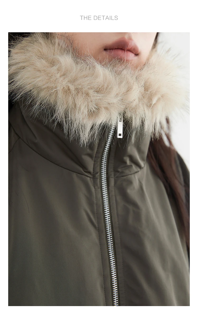 CHIC VEN New Women Down Coat Solid Hooded Loose Casual Faux Fur Collar 90 White Duck Down Ladies Down Jacket Autumn Winter 2026