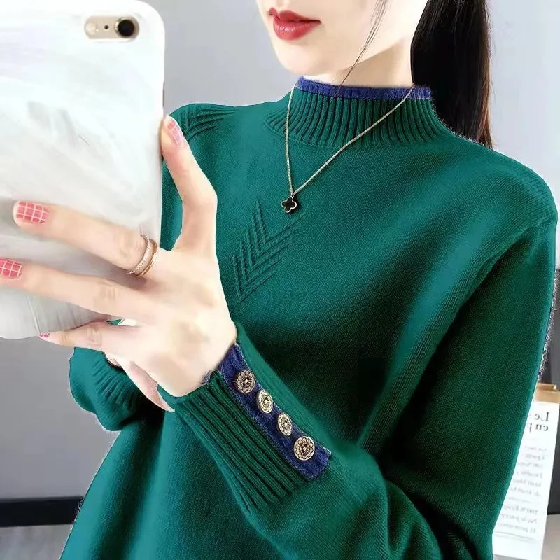 Basic Women Turtleneck Sweaters Korean Version new Knitted Sweater Autumn Winter Tops Slim Women Pullover Jumper Soft Warm Pull