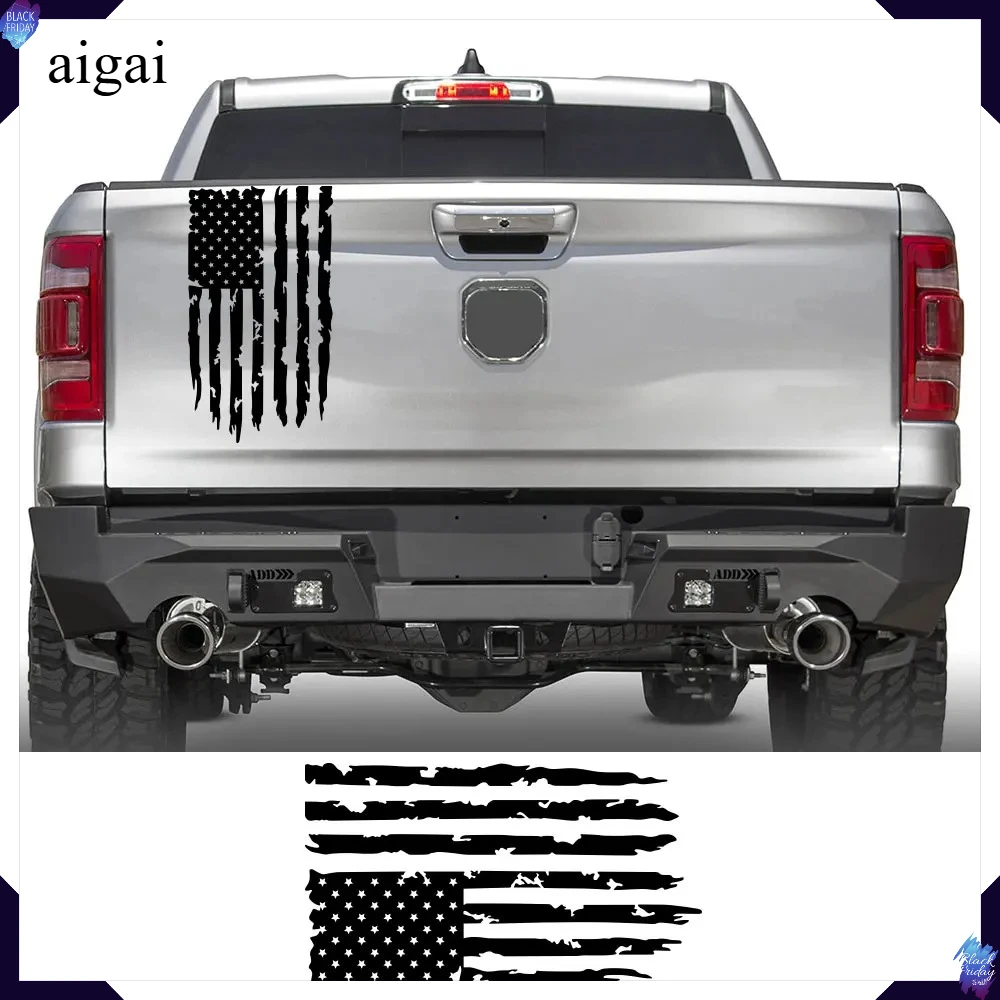 Car Sticker USA Flag For Toyota Hilux Tacoma Jeep Gladiator Isuzu Dmax Ford F150 Dodge RAM Tuning Motor Accessories Decor Decal