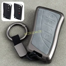 Metal Leather Car Key Fob Case Cover Keychain For Lexus ES NX RX UX RZ LC LS LX LM TX 200 250 300 350 350h 400h 450h Accessories