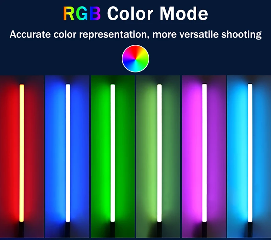 LUXCEO Mood1A RGB Video Light For Pgotography,Color Changing Lamp Tube Atmosphere Lighting for Halloween Party Room Bar Decor