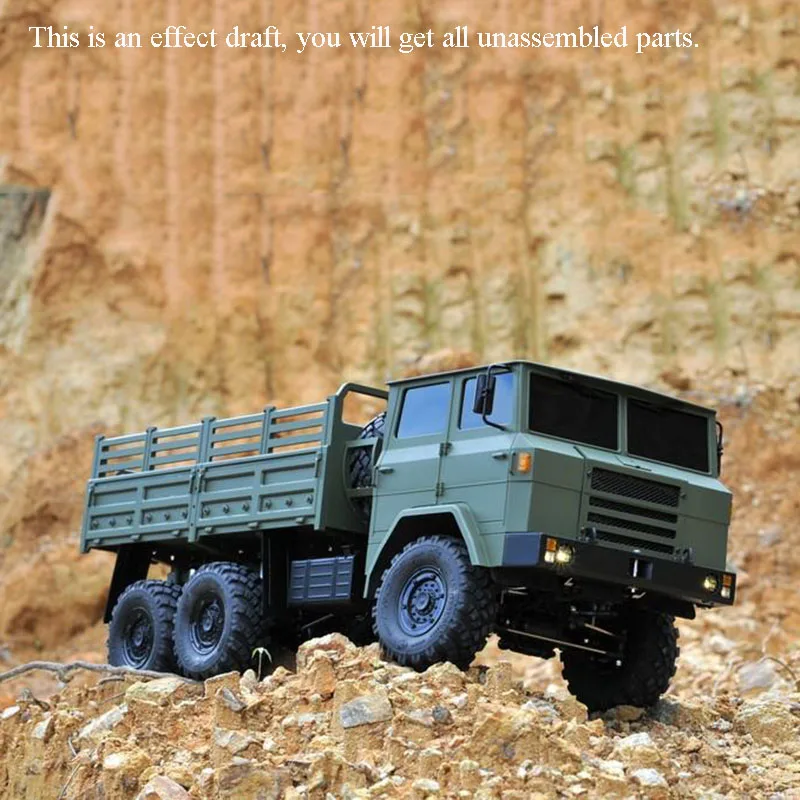 CROSRC XC6-F Upgraded Ver 1/12 Military Truck Off Road Car 6*6 KIT Motor Light Sound RC Toys Gifts TH10487