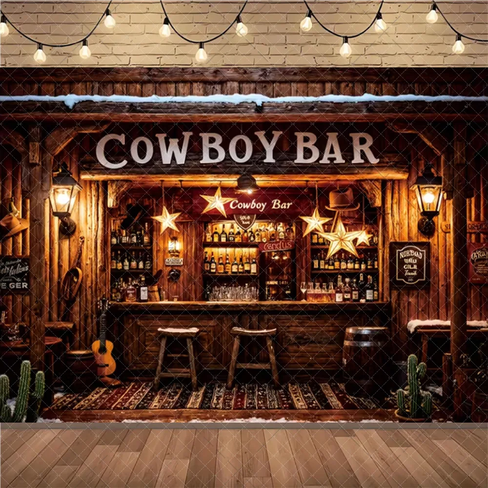 Wild West Cowboy Backdrop Country Farm Barn Horse Boy Birthday Party Decoration Photography Background Prop Baby Shower Supplies