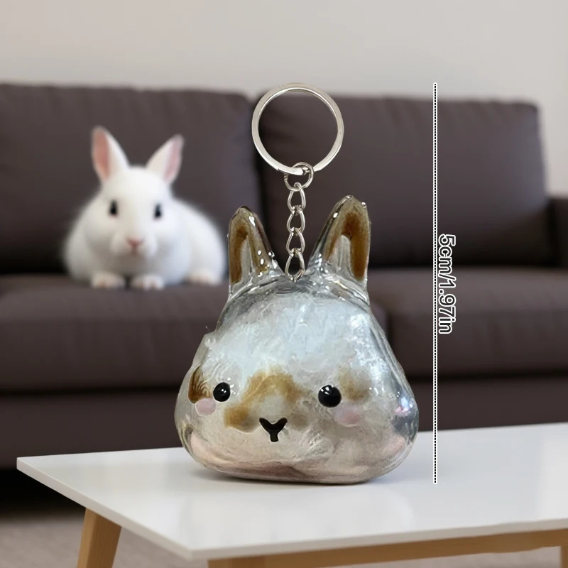 Pet Hair Keepsake Box Rabbit Hair Storage Box Pendant Keychain Pet Memorial Collection Box Bag Pendant DIY Decoration Gift