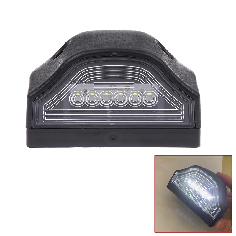 

3 светодиодные номерные лампы E9 12 В-24 В для грузовика, прицепа, белый свет, водонепроницаемый автомобильный номерной знак