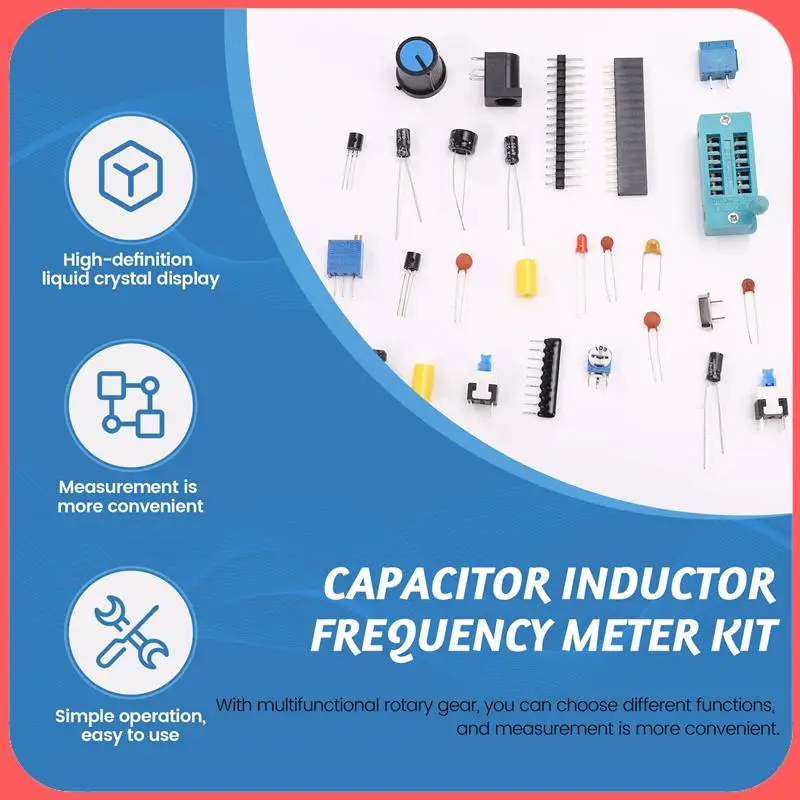 

A76I-DC5V LCD Frequency Meter USB Transistor Tester DIY Kits Digital Inductance And Capacitance Measuring Instrument