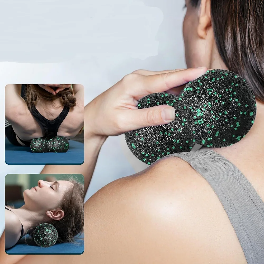 High-Density Peanut Body Massage Ball Yoga Foam Block Fascia Roller for Muscle Relaxation Exercise Fitness Pain Relief