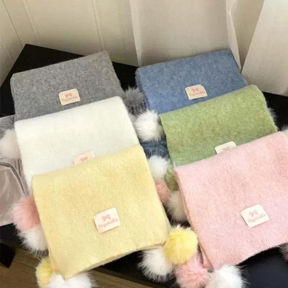 

Шаль с шариком, вязаный шерстяной шарф, антихолодный мягкий длинный утолщенный шейный шарф, универсальный ветрозащитный зимний теплый шарф для мужчин