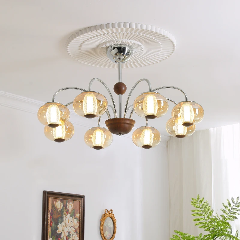 

Medieval living room chandelier vintage French retro creative design high sense