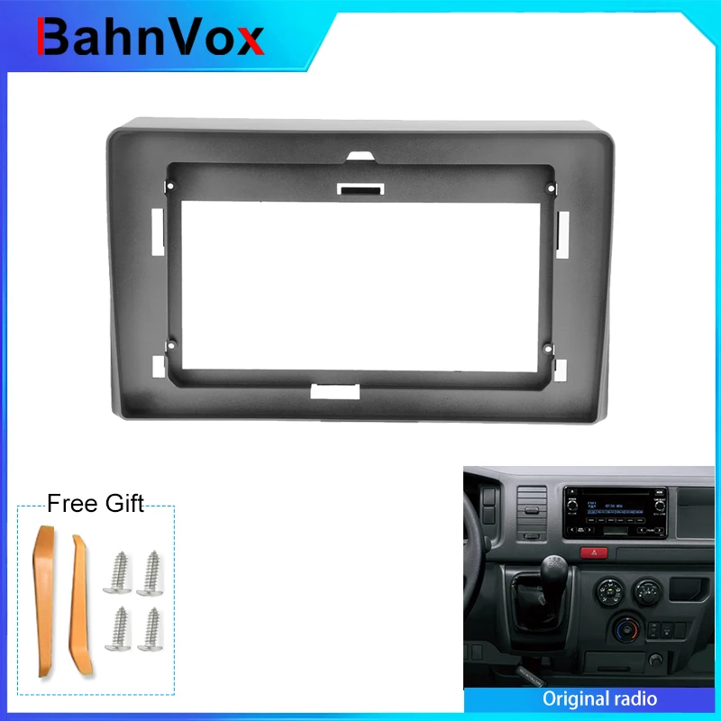 10 inch Android Car Radio frame for Toyota Hiace 2010-2018 2din Stereo GPS Fascia bezel Panel Adapter wire harness