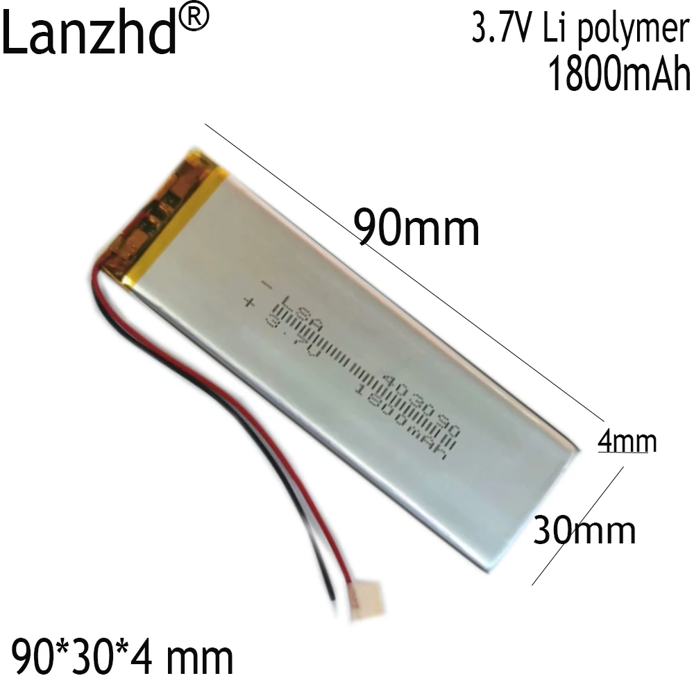 1-12pcs  3.7V batteries 403090 1800mAh ,Polymer Lithium Battery for PS4,Cameras GPS,Speaker 3.7V Intercom power bank LED lamps